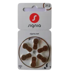 Signia Siemens Size 312 Hearing Aid Battery (6 Batteries pack)